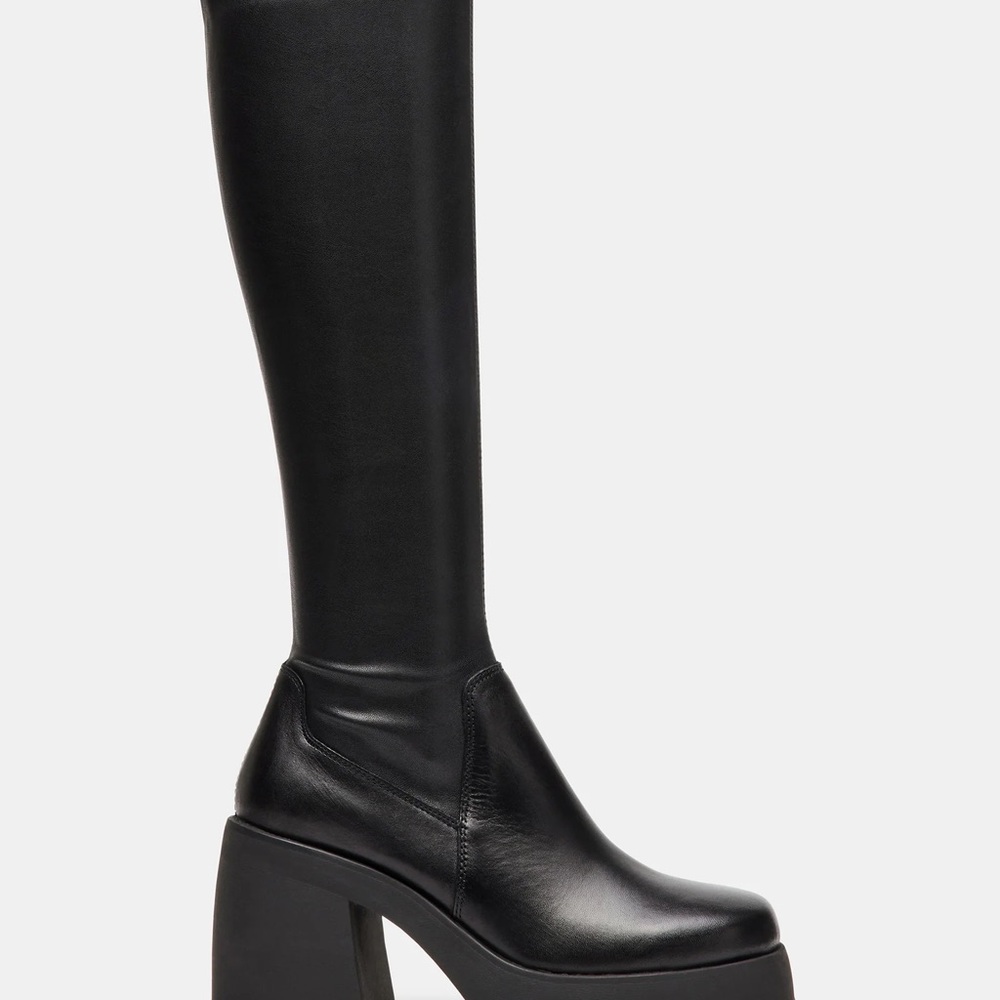 Steve Madden Berkleigh Black Leather Boots